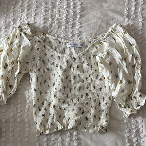 Faithfull the Brand Cream Floral Blouse